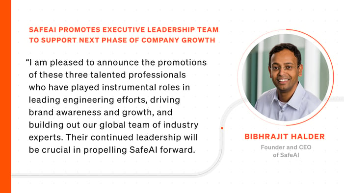 SafeAI Promotes Executive Leadership Team to Support Next Phase of Company Growth